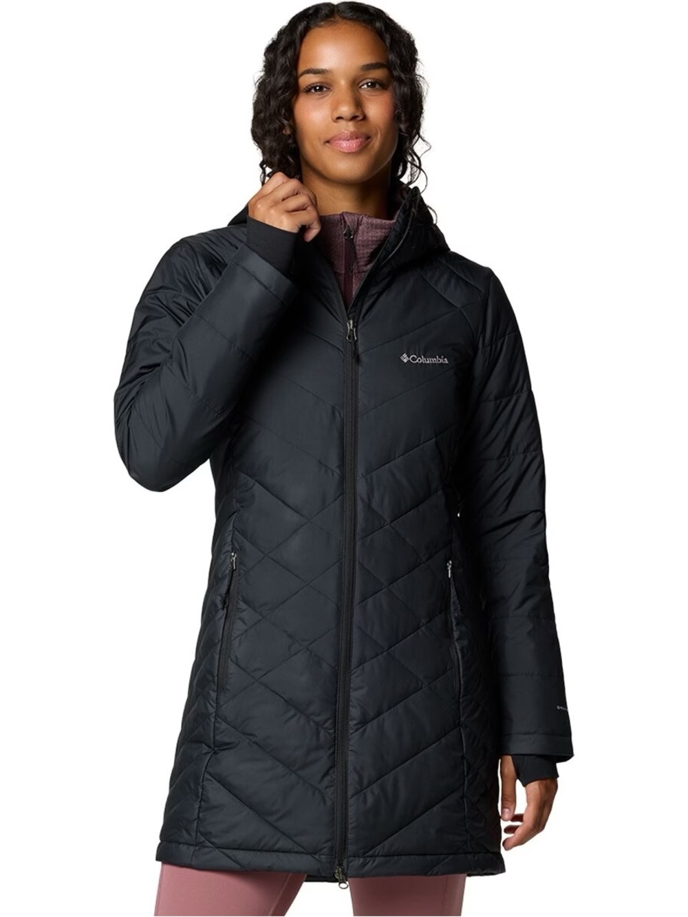 Columbia Women's Black Heavenly Hooded Coat